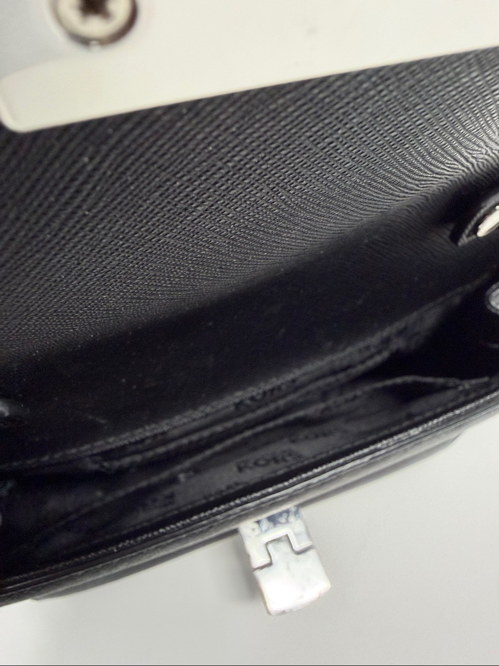 Michael Kors Black Leather Shoulder Bag with Silver Floral Studs - Picture 6 of 9